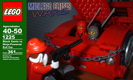 Mid Lego Crisis Wars: Black Santa Vs Ninja Powered Evil Car