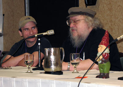 George R R Martin and Alex Wilson at Trinoccon 2007